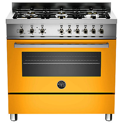 Bertazzoni Professional Series 90cm Dual Energy Single Range Cooker Yellow